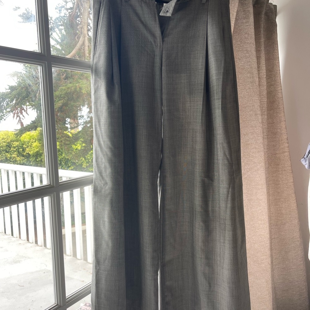 Nili Lotan Virgin Wool Wide Leg Pants